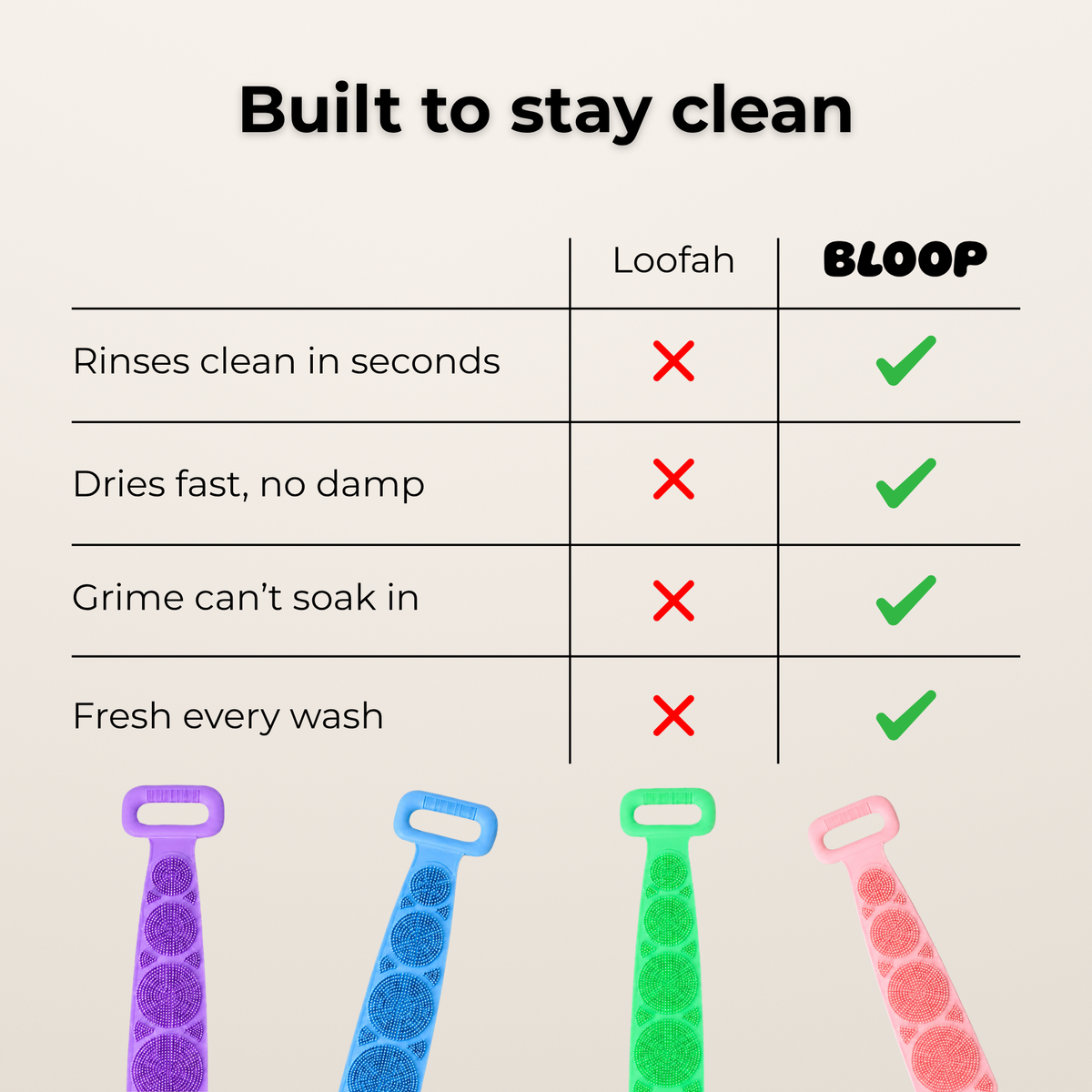 Bloop | Silicone Back Scrubber